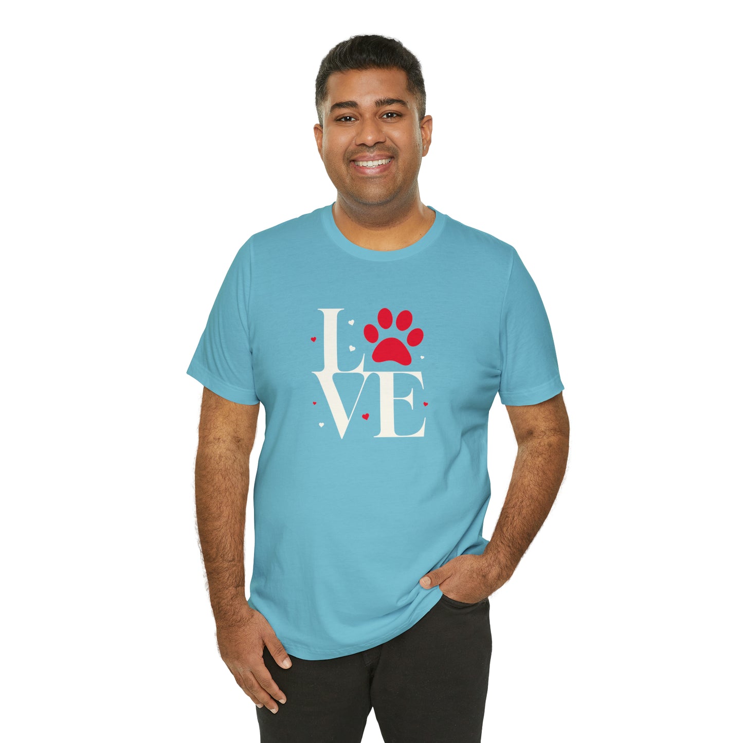 "LOVE" Dogs Unisex Jersey Short Sleeve Tee