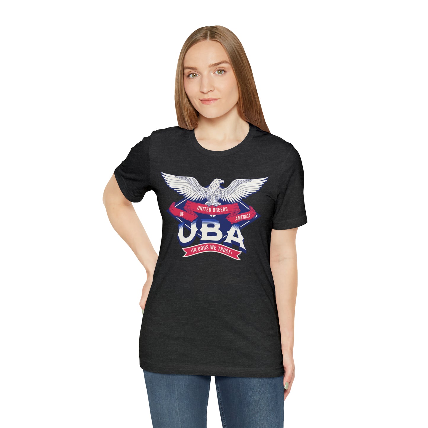 "U.B.A. United Breeds Of America In Dogs We Trust" Unisex Jersey Short Sleeve Tee