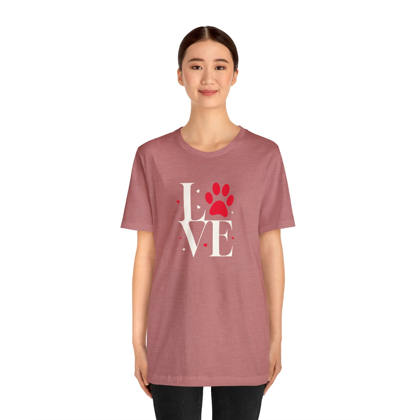 "LOVE" Dogs Unisex Jersey Short Sleeve Tee