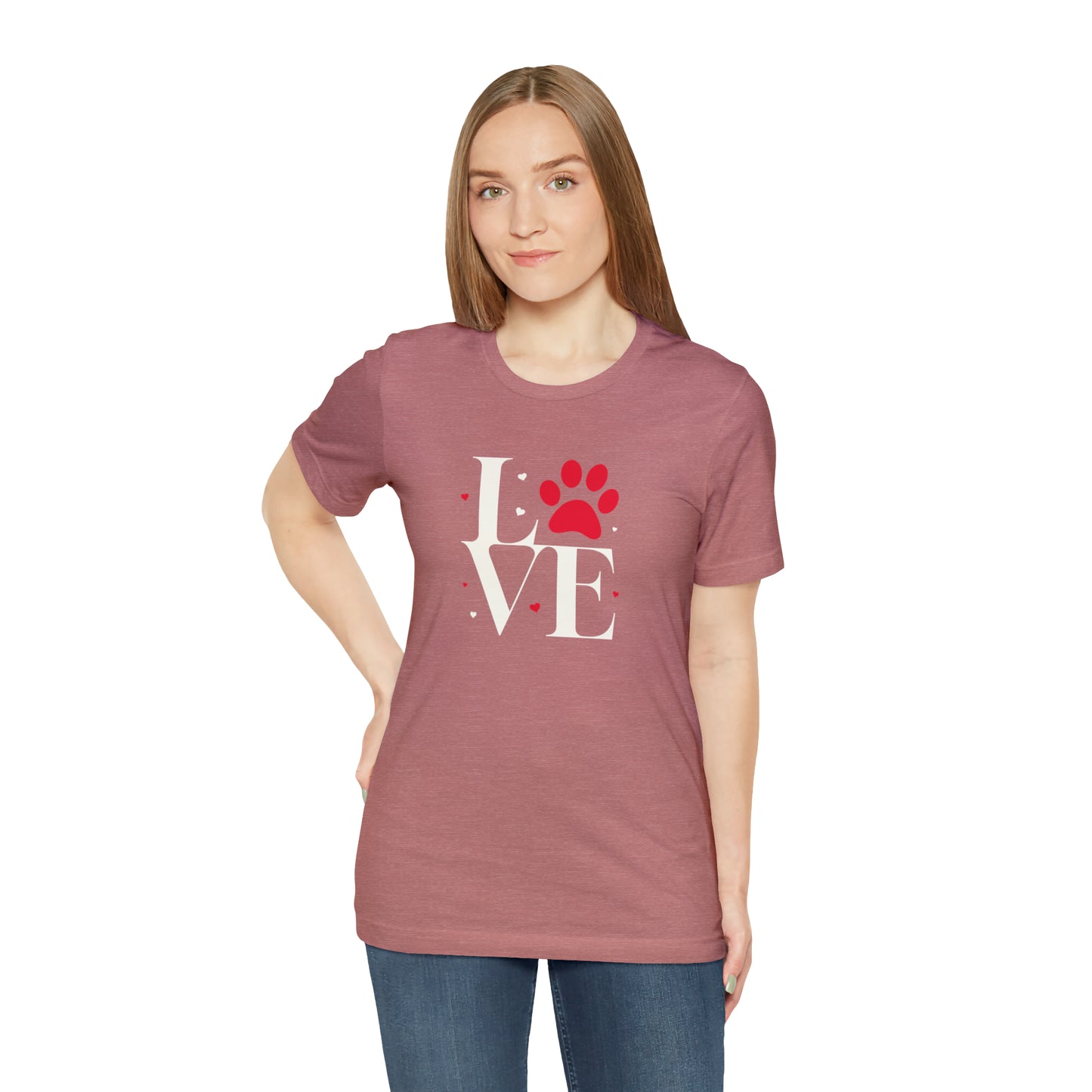 "LOVE" Dogs Unisex Jersey Short Sleeve Tee