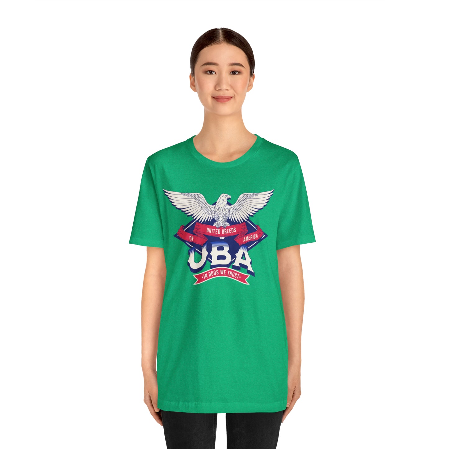 "U.B.A. United Breeds Of America In Dogs We Trust" Unisex Jersey Short Sleeve Tee