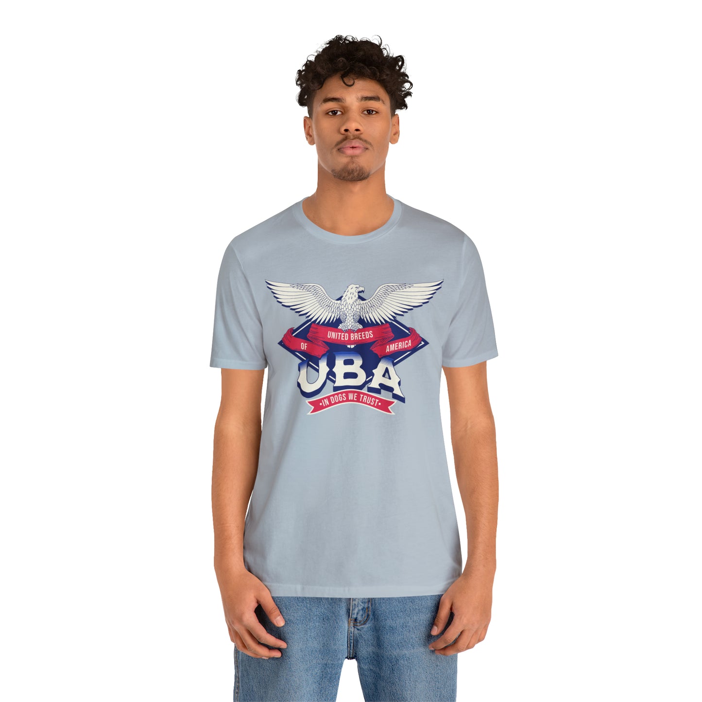 "U.B.A. United Breeds Of America In Dogs We Trust" Unisex Jersey Short Sleeve Tee