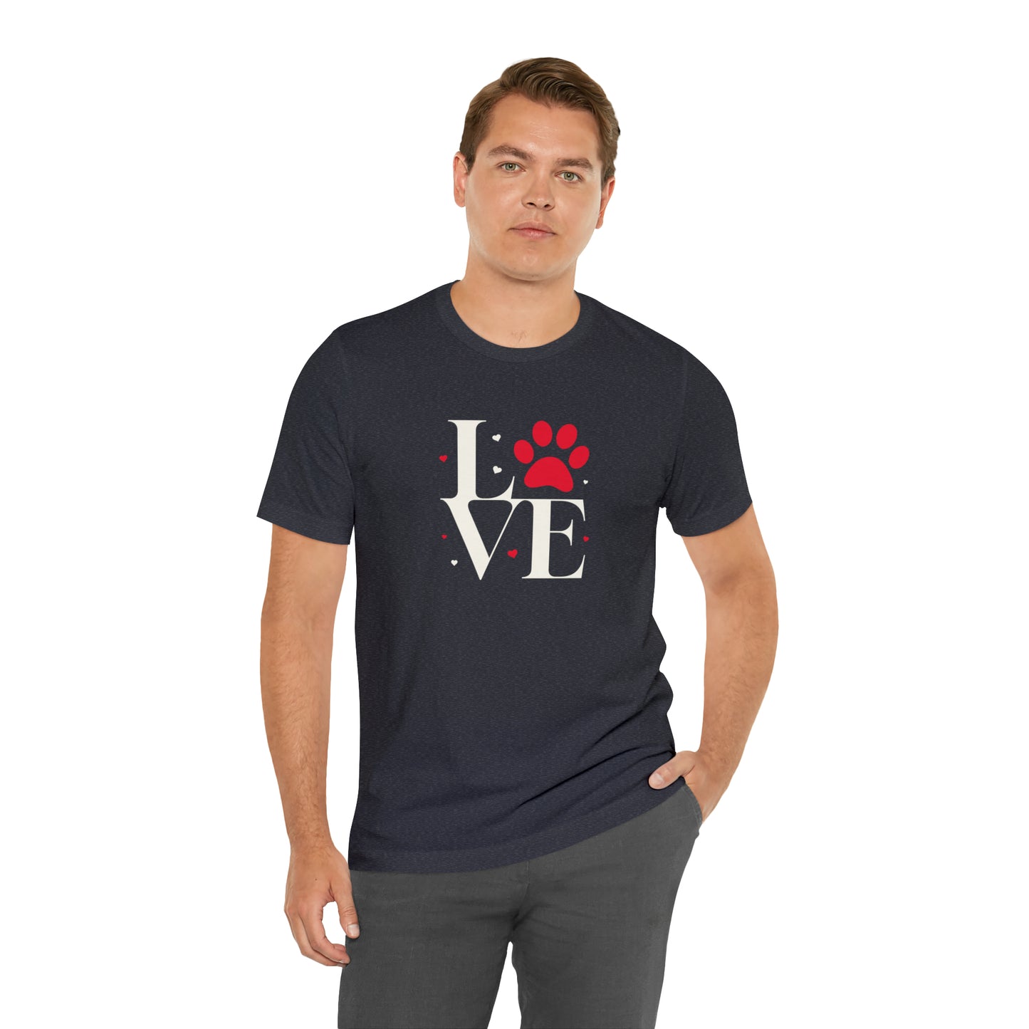 "LOVE" Dogs Unisex Jersey Short Sleeve Tee