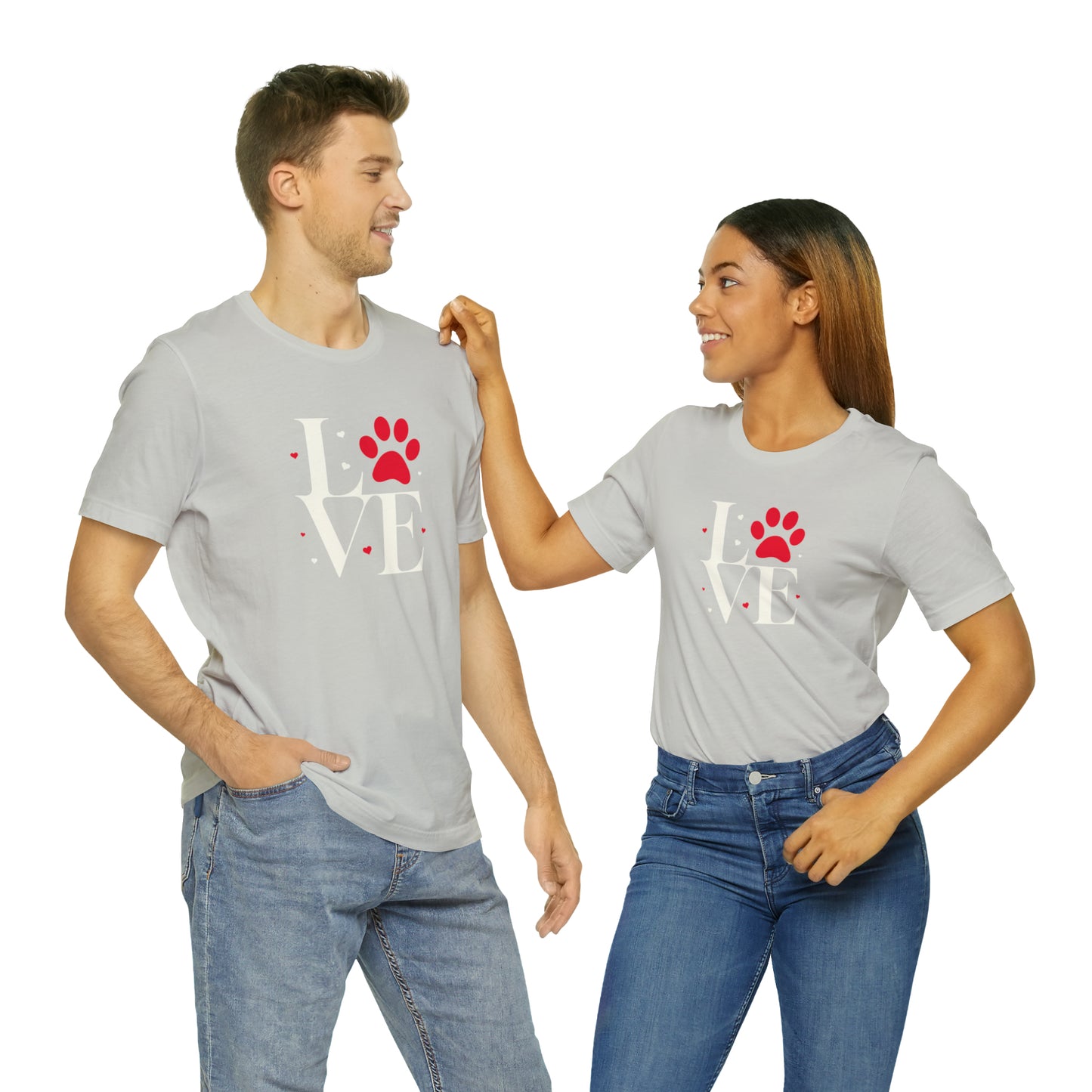 "LOVE" Dogs Unisex Jersey Short Sleeve Tee