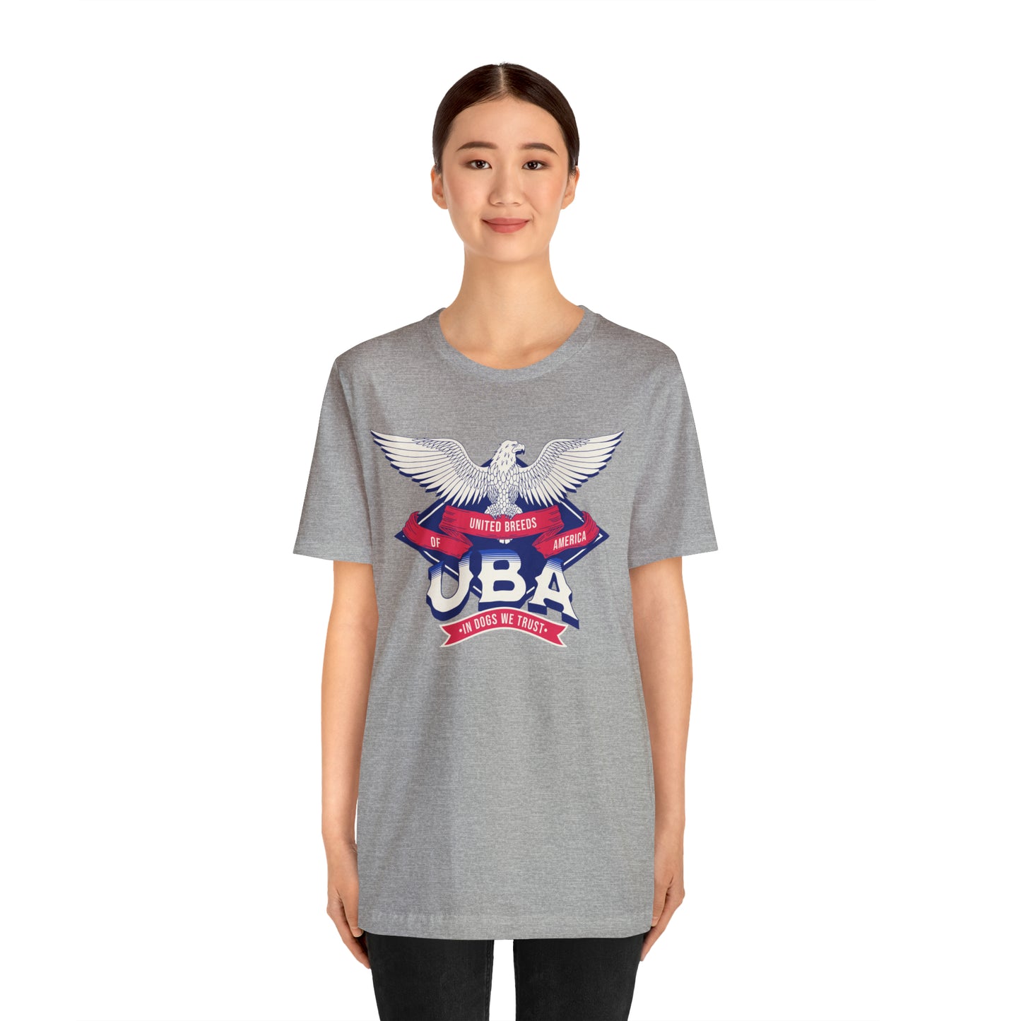 "U.B.A. United Breeds Of America In Dogs We Trust" Unisex Jersey Short Sleeve Tee