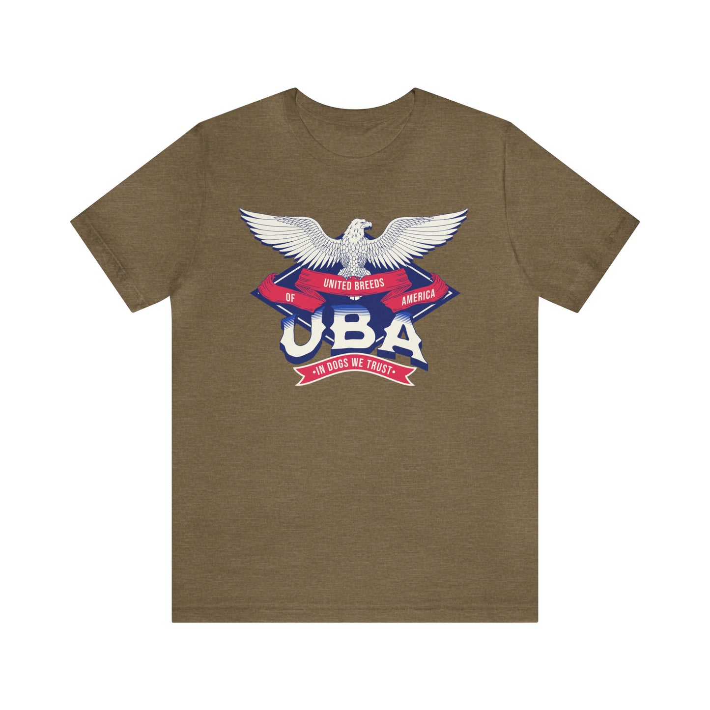 "U.B.A. United Breeds Of America In Dogs We Trust" Unisex Jersey Short Sleeve Tee