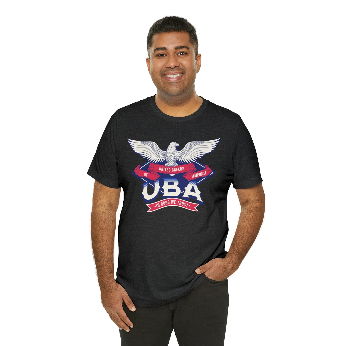 "U.B.A. United Breeds Of America In Dogs We Trust" Unisex Jersey Short Sleeve Tee