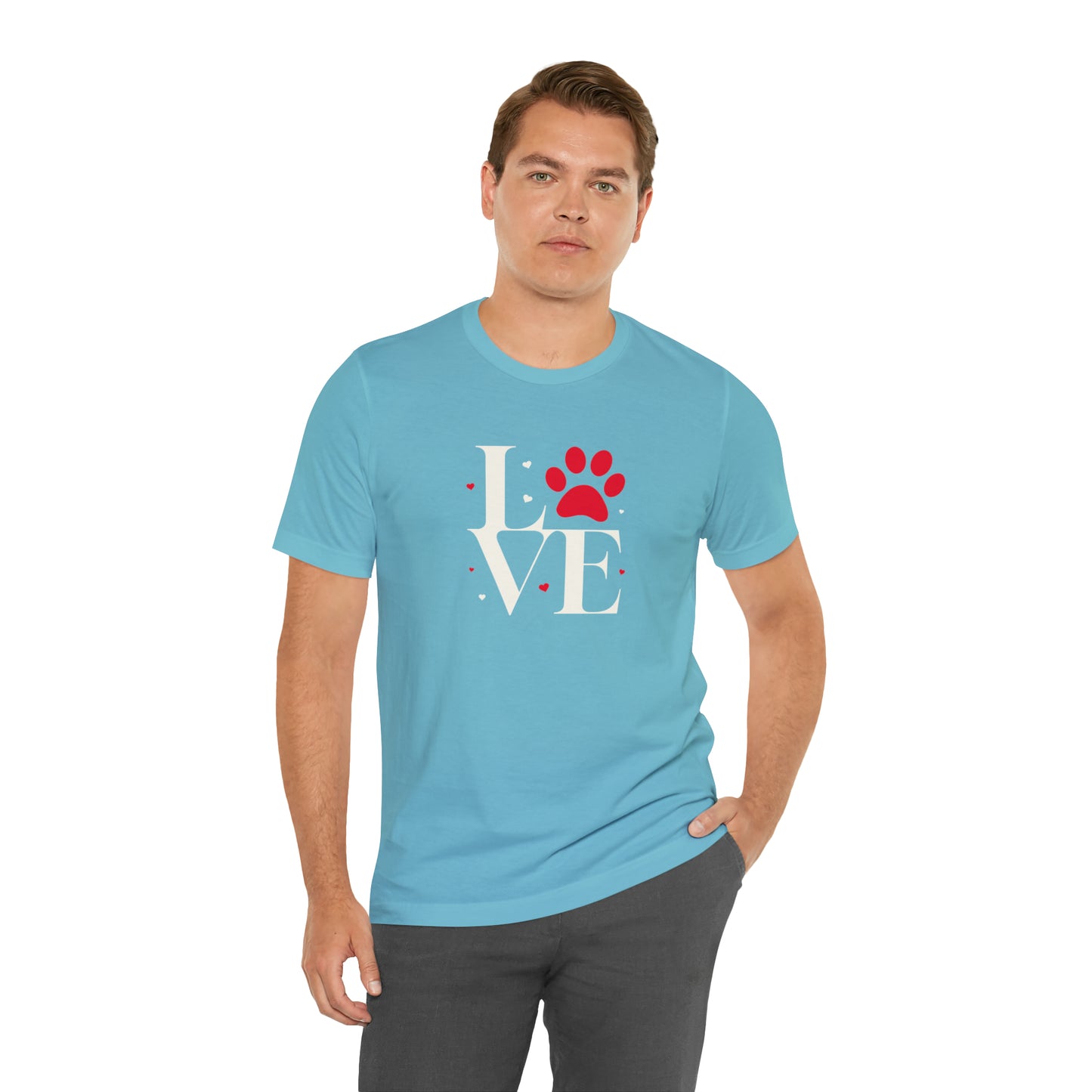 "LOVE" Dogs Unisex Jersey Short Sleeve Tee