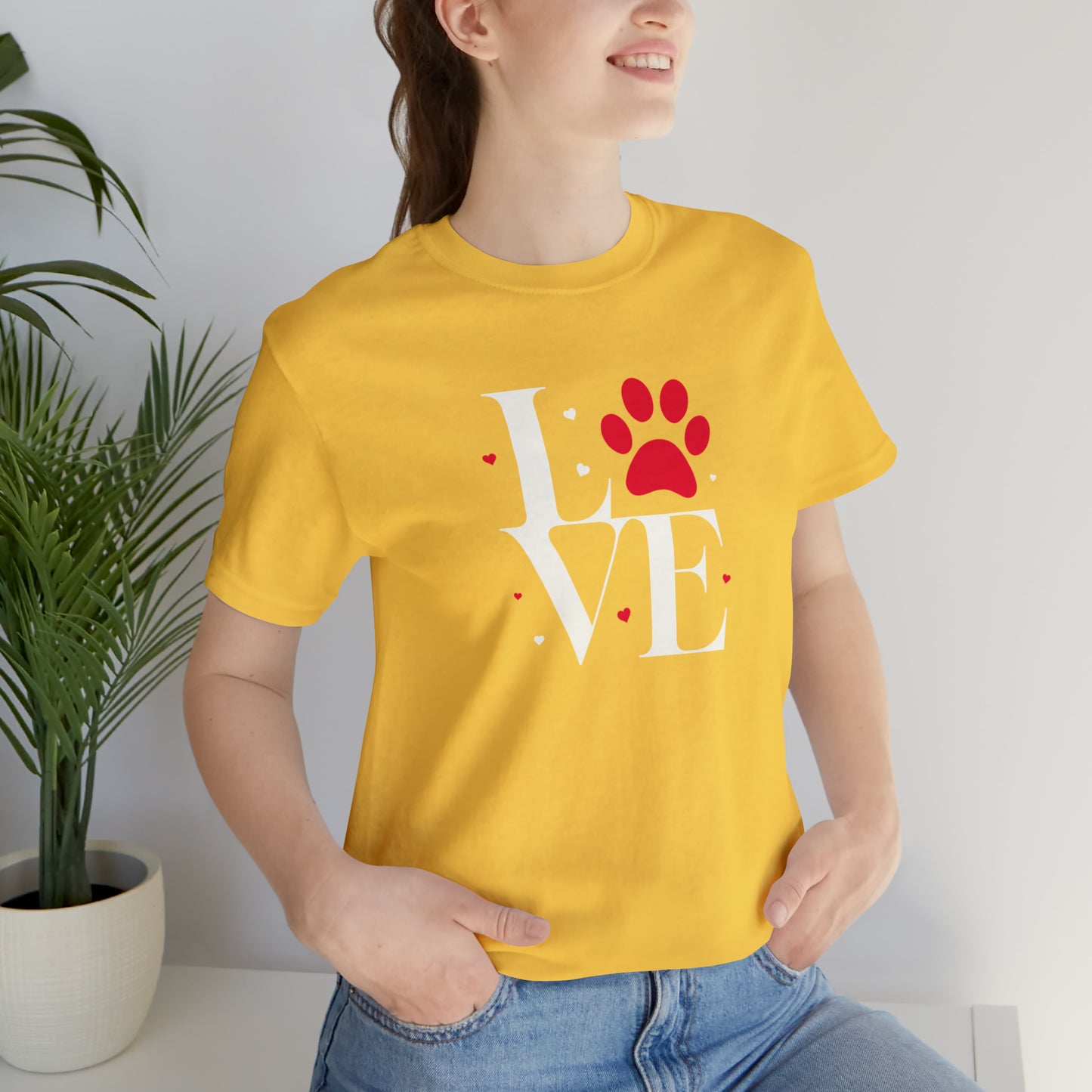 "LOVE" Dogs Unisex Jersey Short Sleeve Tee