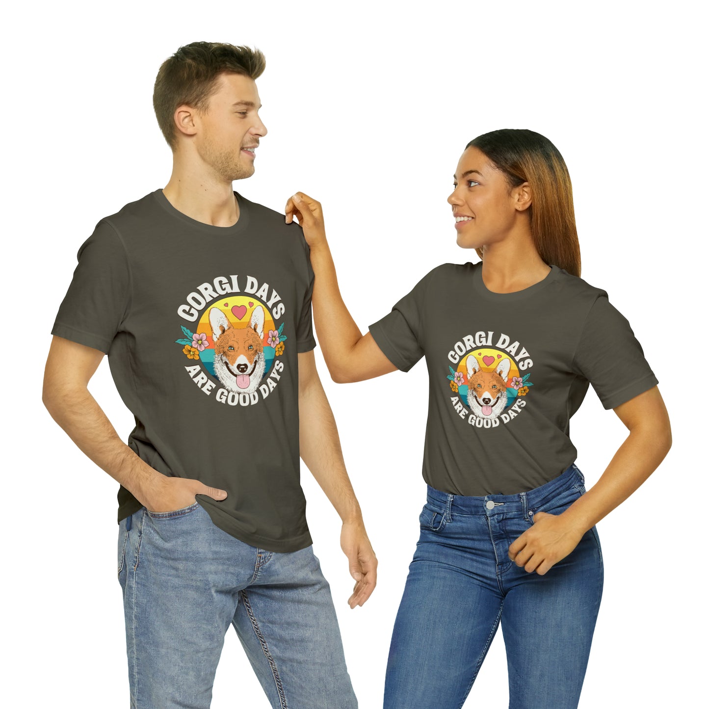 "Corgi Days Are Good Days" Unisex Jersey Short Sleeve Tee