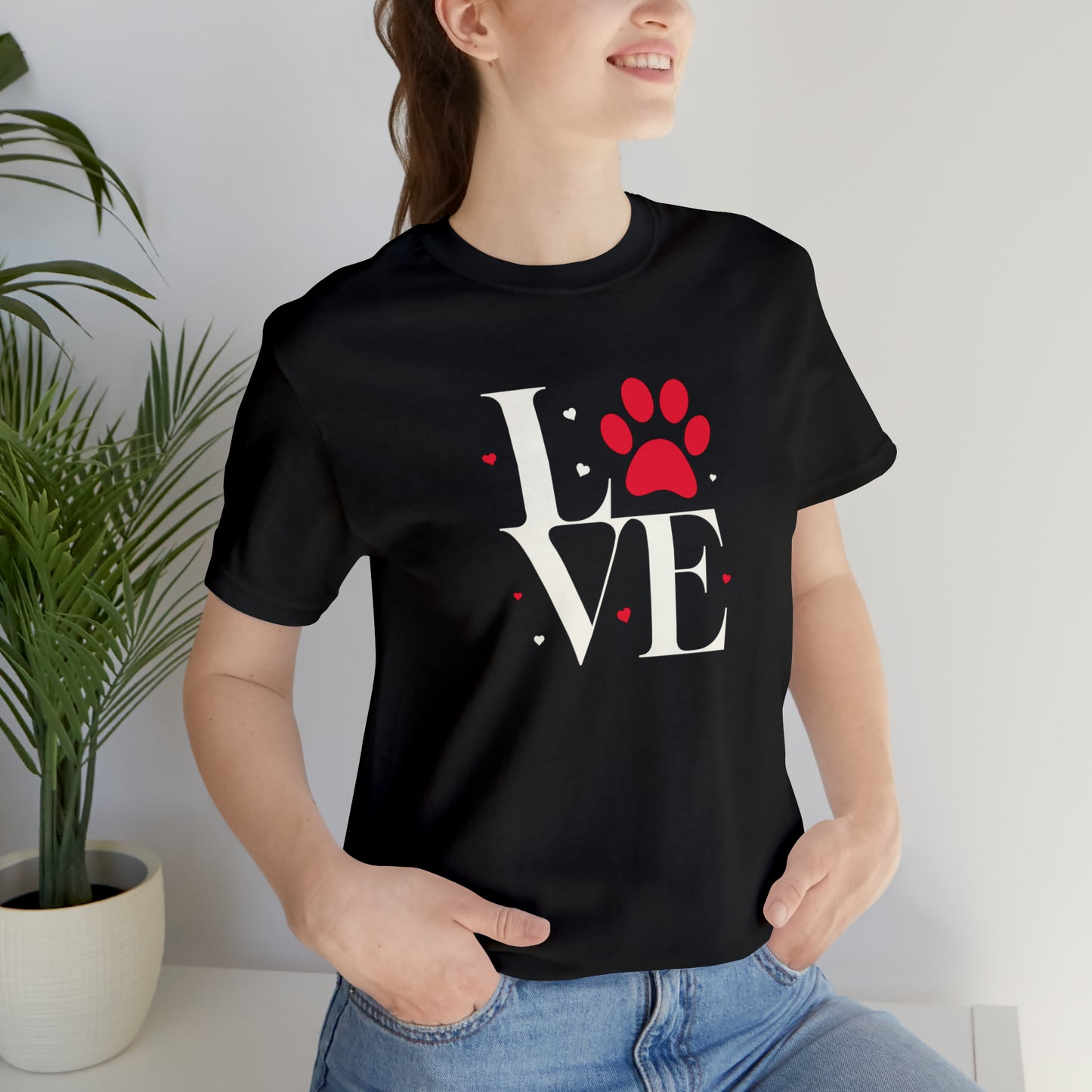 "LOVE" Dogs Unisex Jersey Short Sleeve Tee