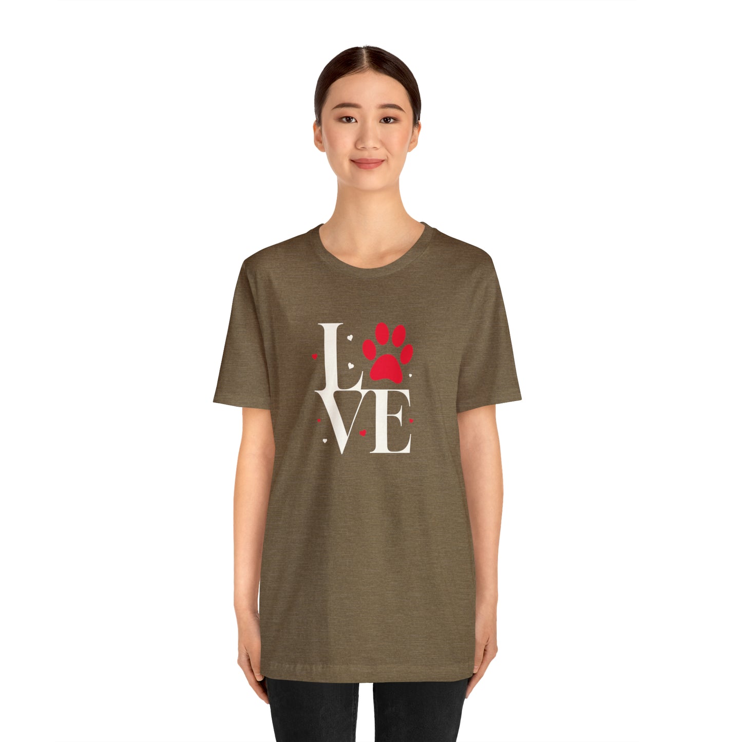 "LOVE" Dogs Unisex Jersey Short Sleeve Tee