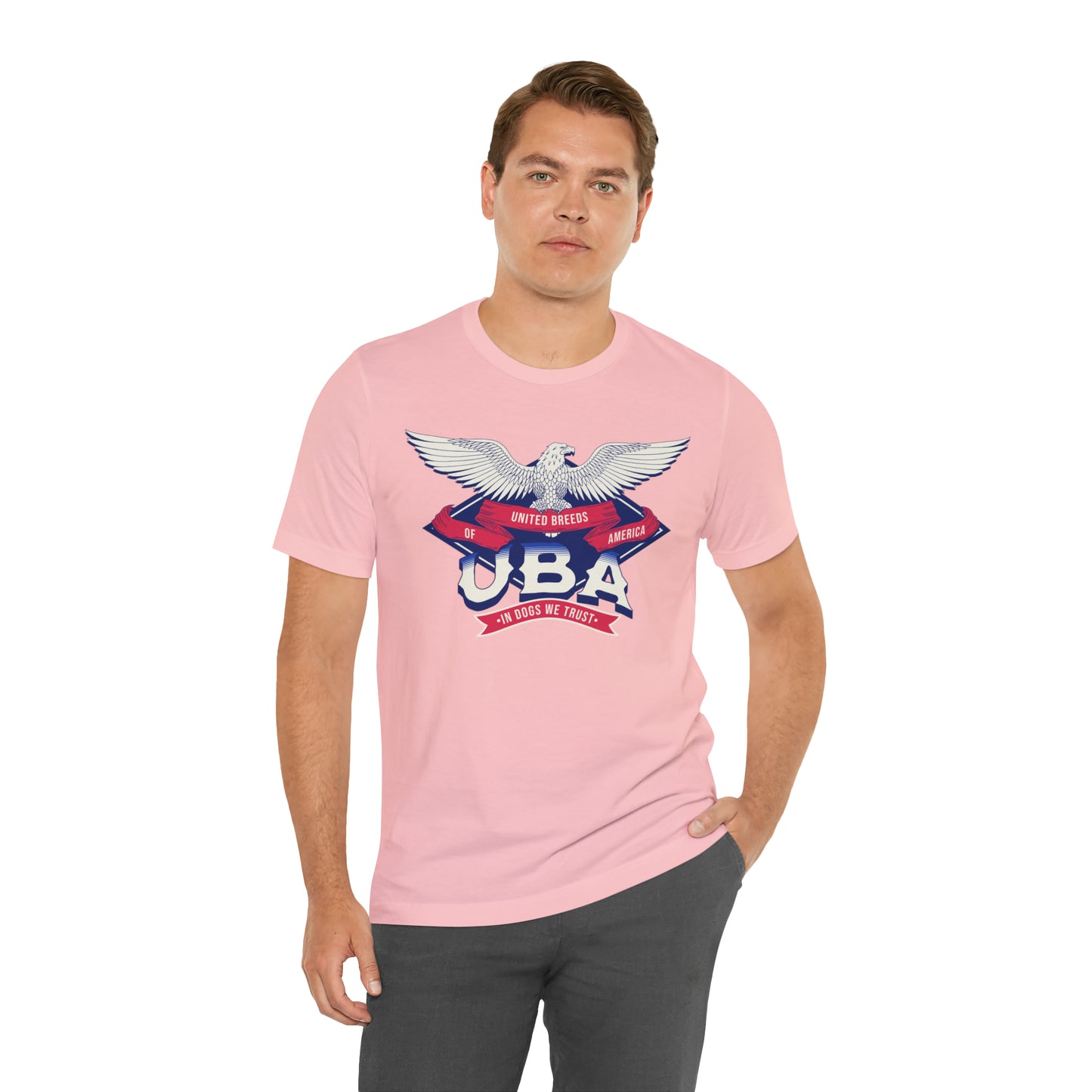 "U.B.A. United Breeds Of America In Dogs We Trust" Unisex Jersey Short Sleeve Tee