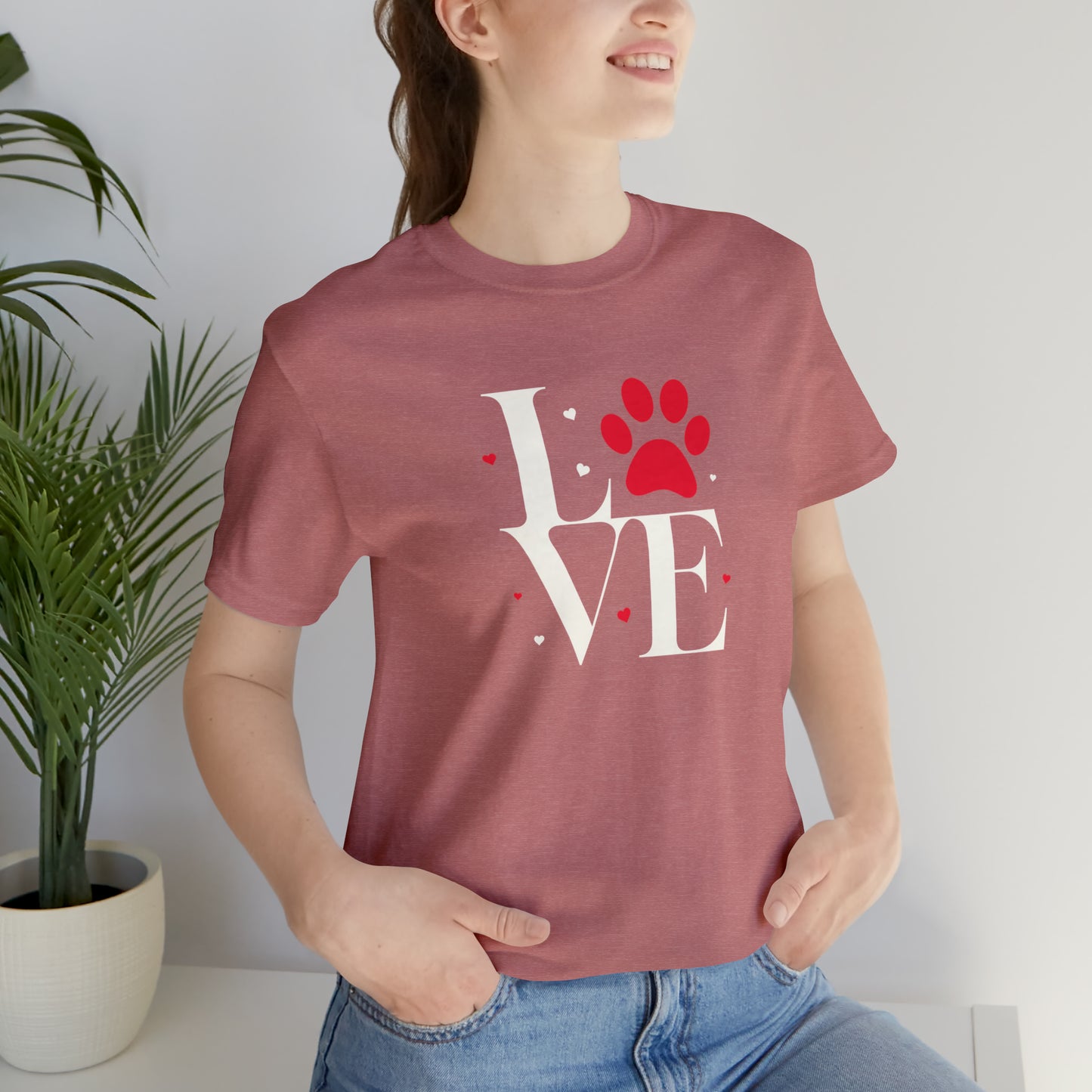 "LOVE" Dogs Unisex Jersey Short Sleeve Tee