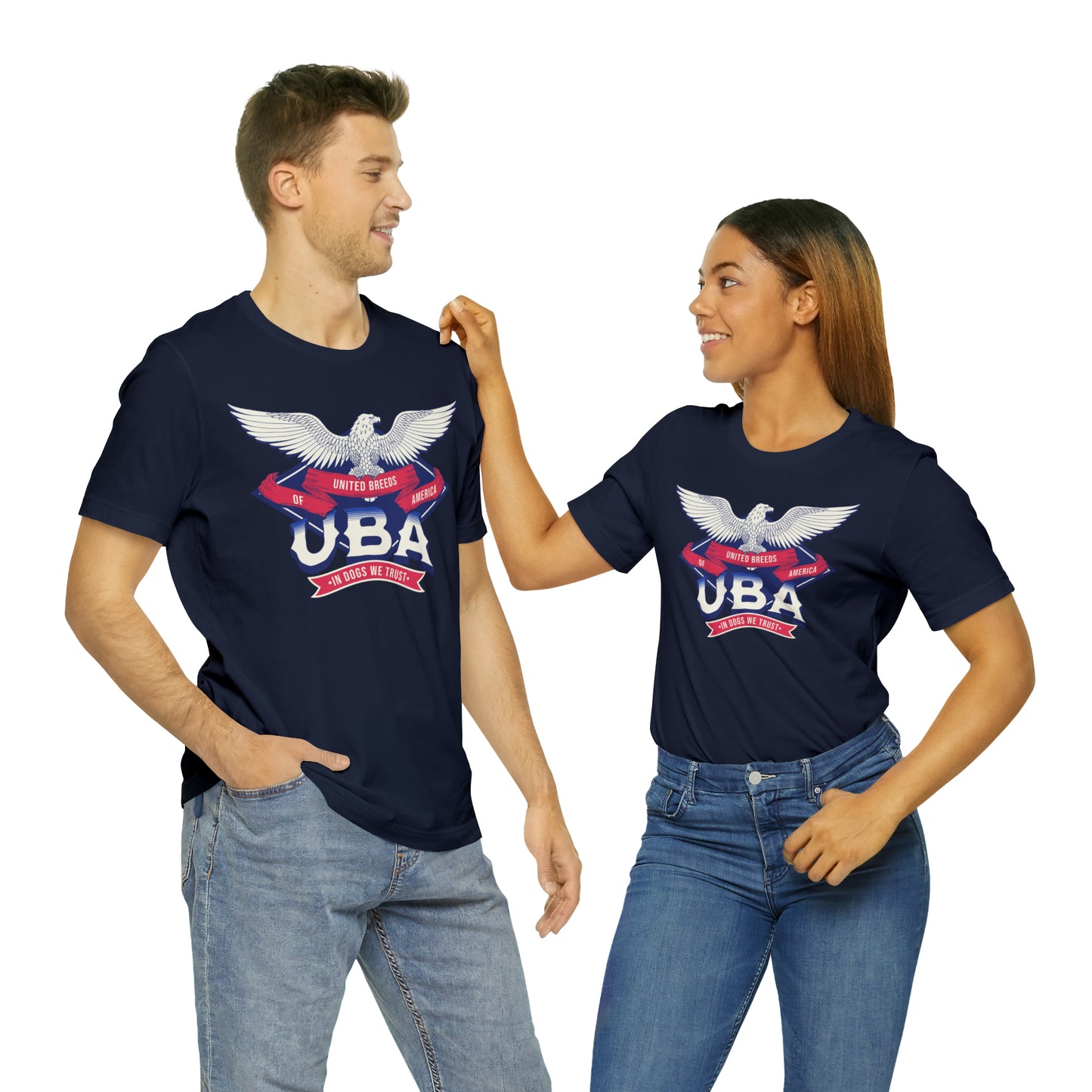 "U.B.A. United Breeds Of America In Dogs We Trust" Unisex Jersey Short Sleeve Tee