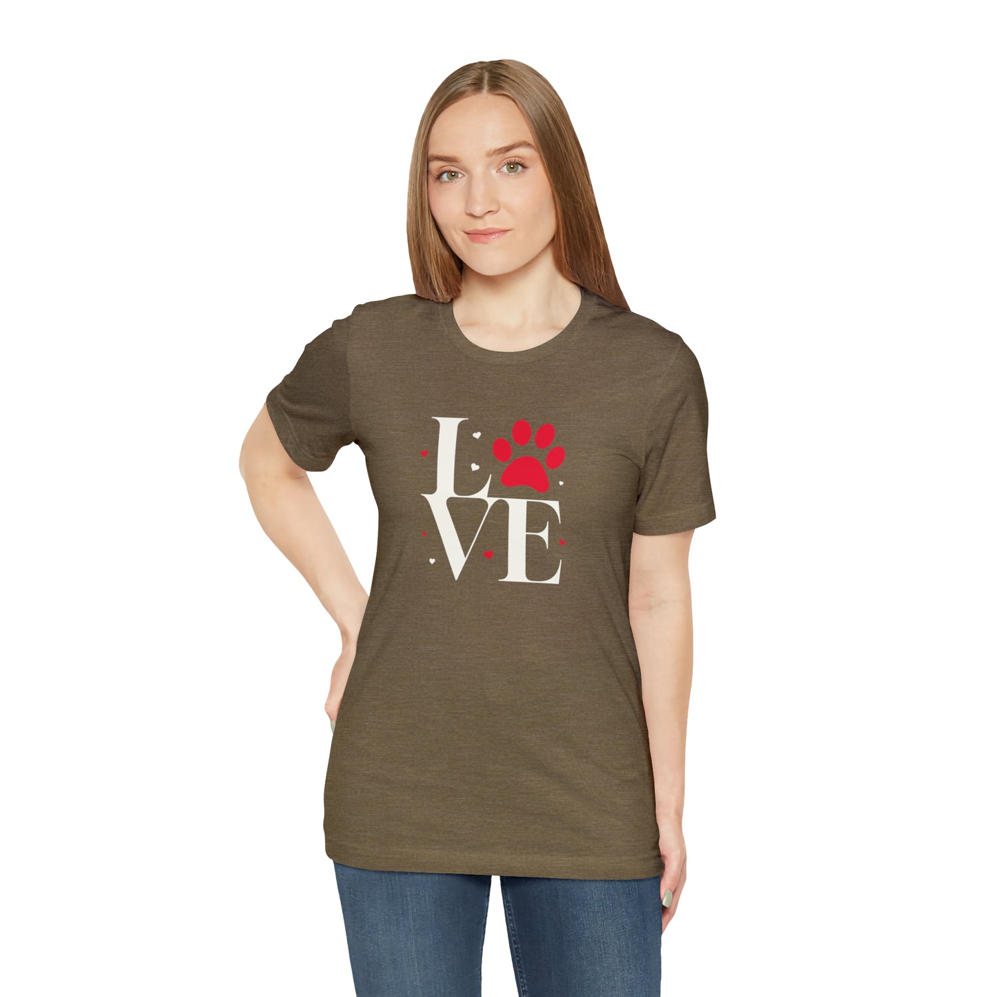 "LOVE" Dogs Unisex Jersey Short Sleeve Tee