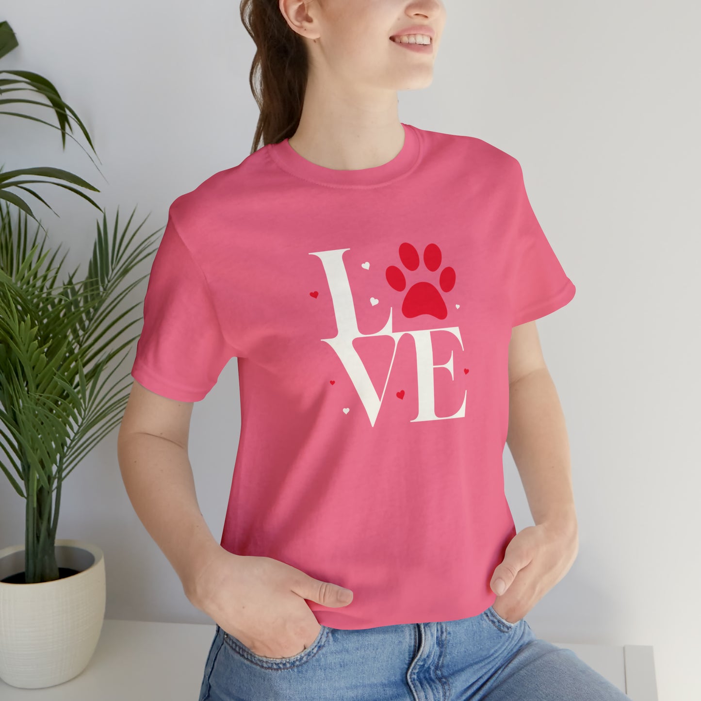 "LOVE" Dogs Unisex Jersey Short Sleeve Tee