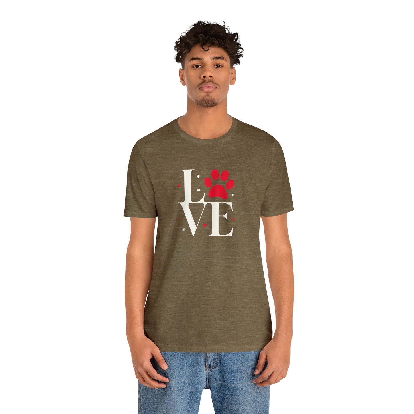 "LOVE" Dogs Unisex Jersey Short Sleeve Tee