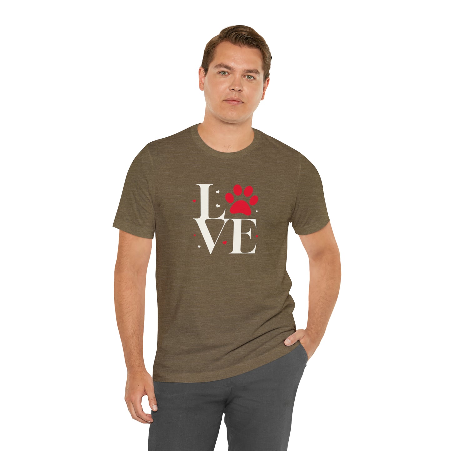 "LOVE" Dogs Unisex Jersey Short Sleeve Tee