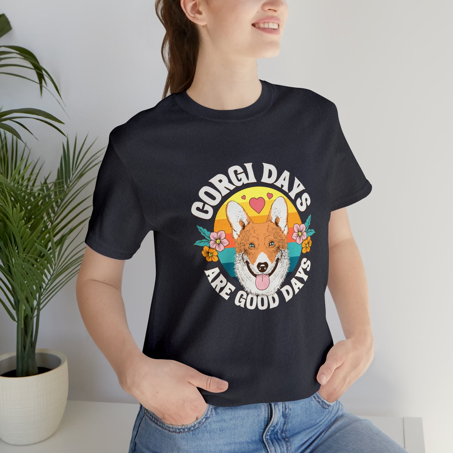 "Corgi Days Are Good Days" Unisex Jersey Short Sleeve Tee