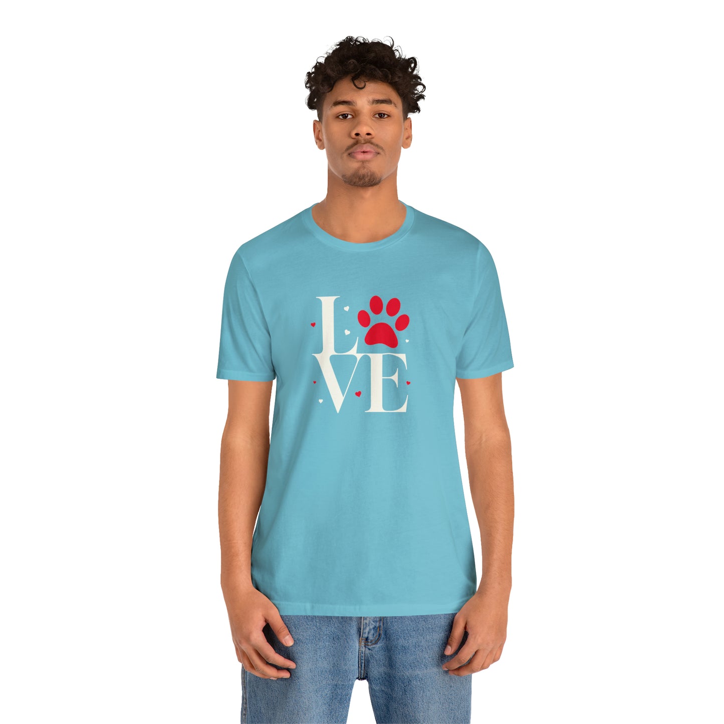 "LOVE" Dogs Unisex Jersey Short Sleeve Tee