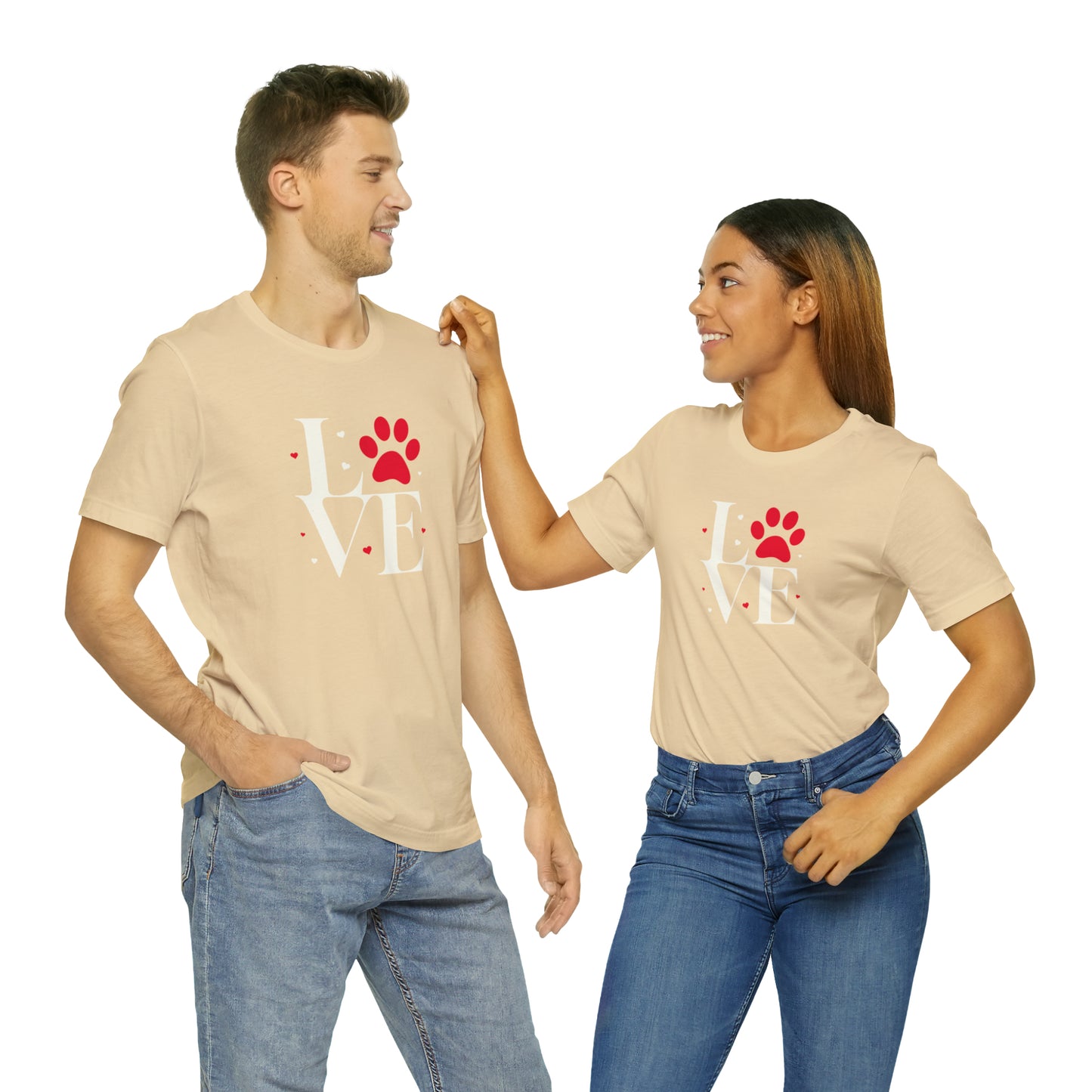 "LOVE" Dogs Unisex Jersey Short Sleeve Tee