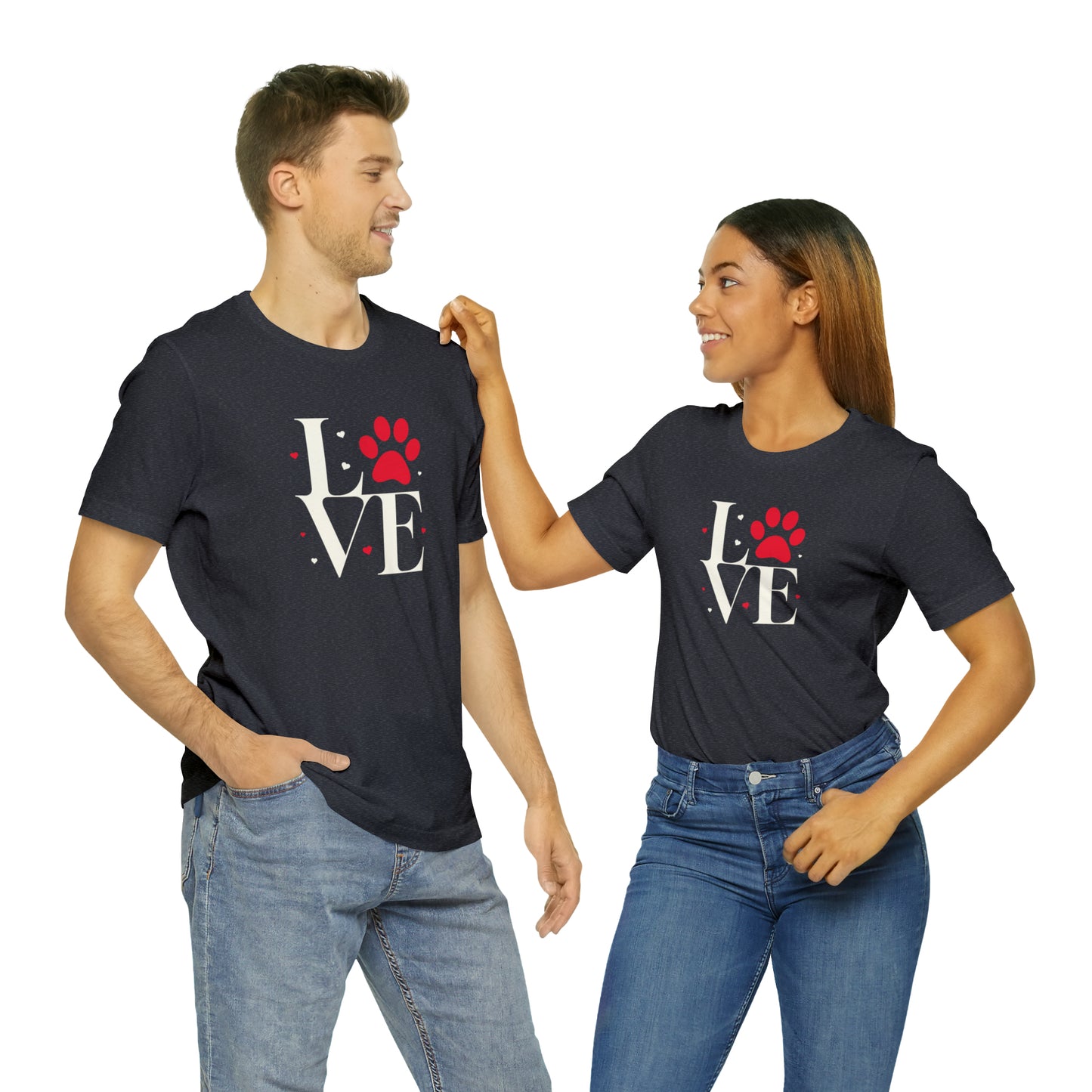 "LOVE" Dogs Unisex Jersey Short Sleeve Tee