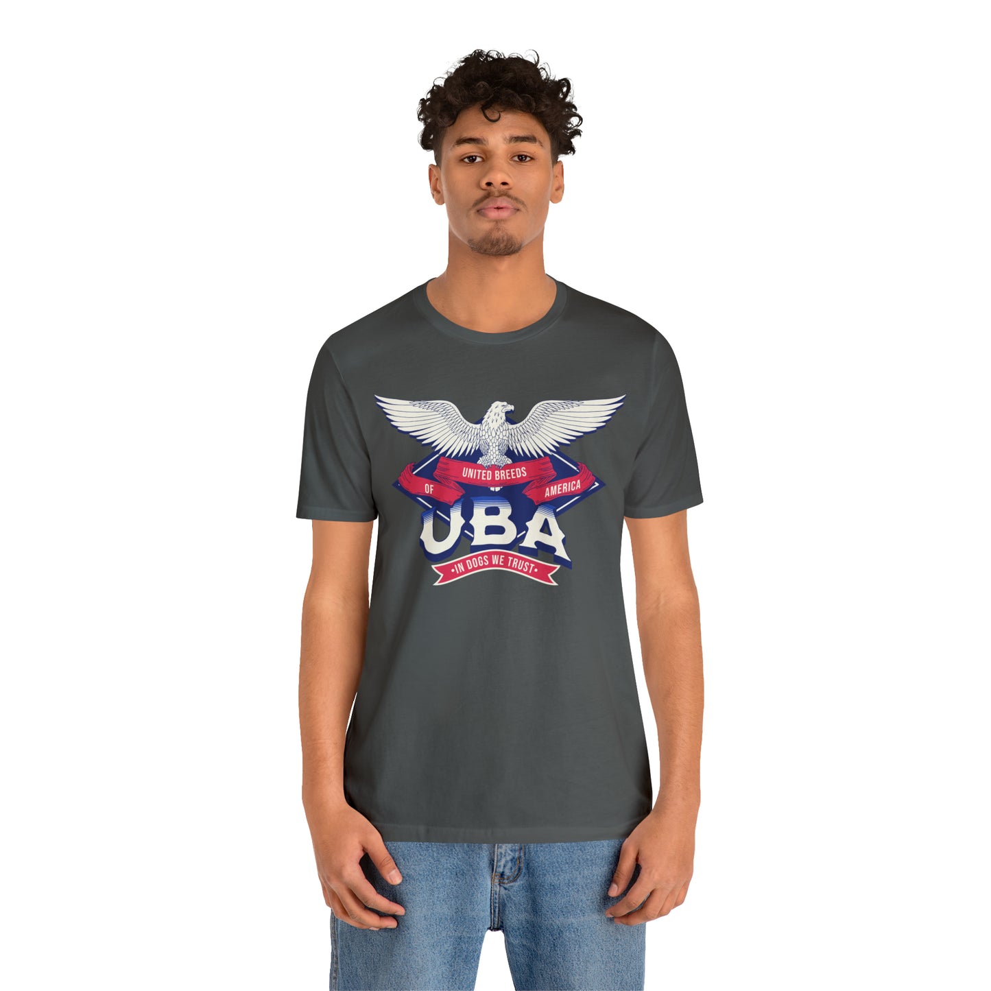 "U.B.A. United Breeds Of America In Dogs We Trust" Unisex Jersey Short Sleeve Tee