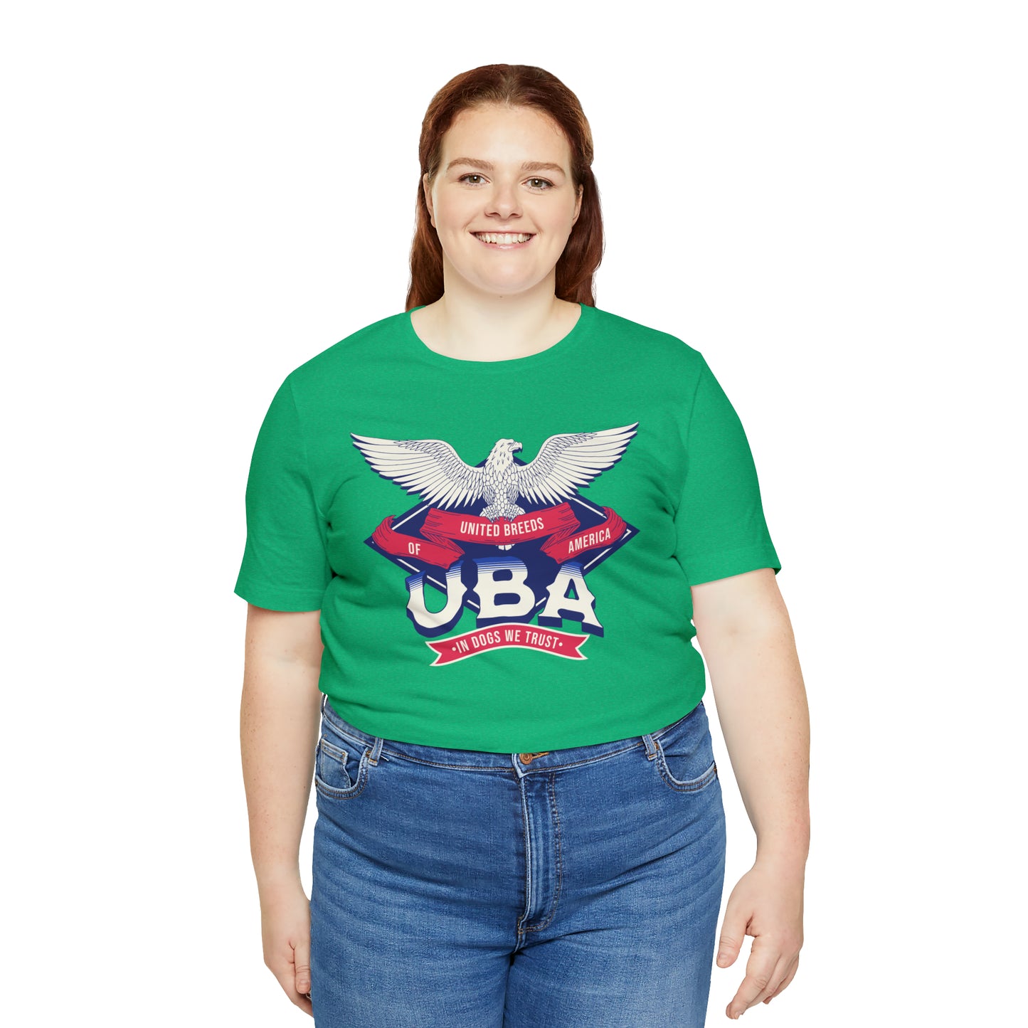 "U.B.A. United Breeds Of America In Dogs We Trust" Unisex Jersey Short Sleeve Tee