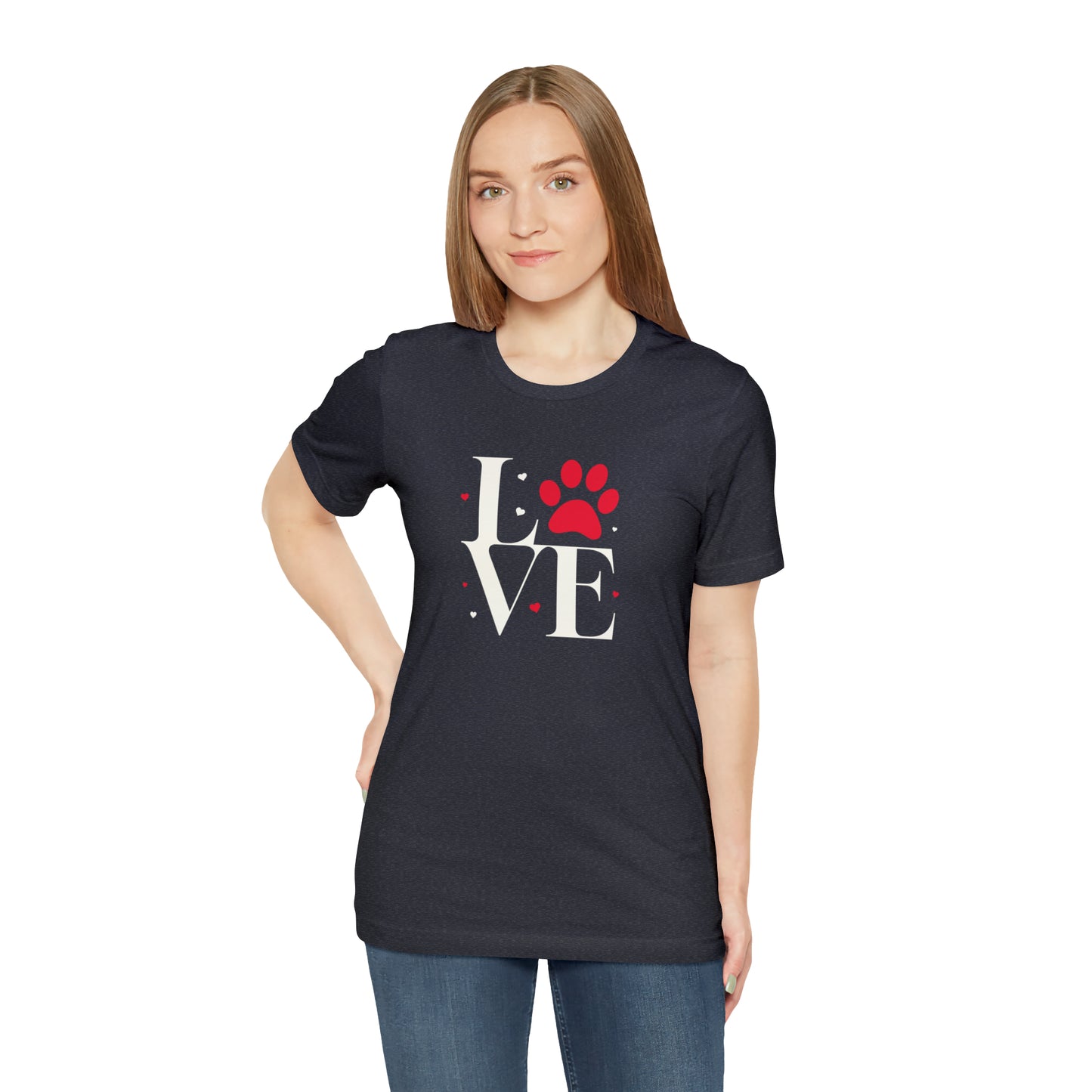 "LOVE" Dogs Unisex Jersey Short Sleeve Tee