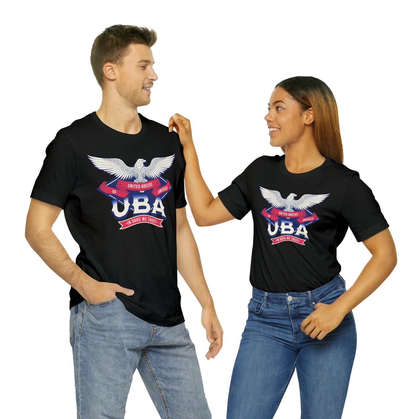 "U.B.A. United Breeds Of America In Dogs We Trust" Unisex Jersey Short Sleeve Tee