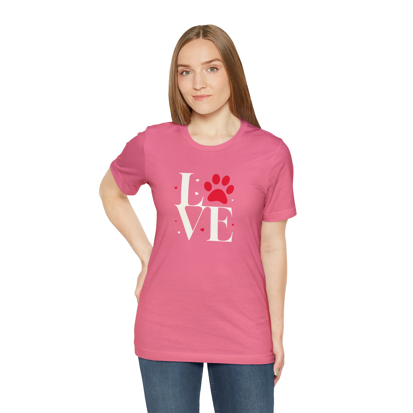 "LOVE" Dogs Unisex Jersey Short Sleeve Tee