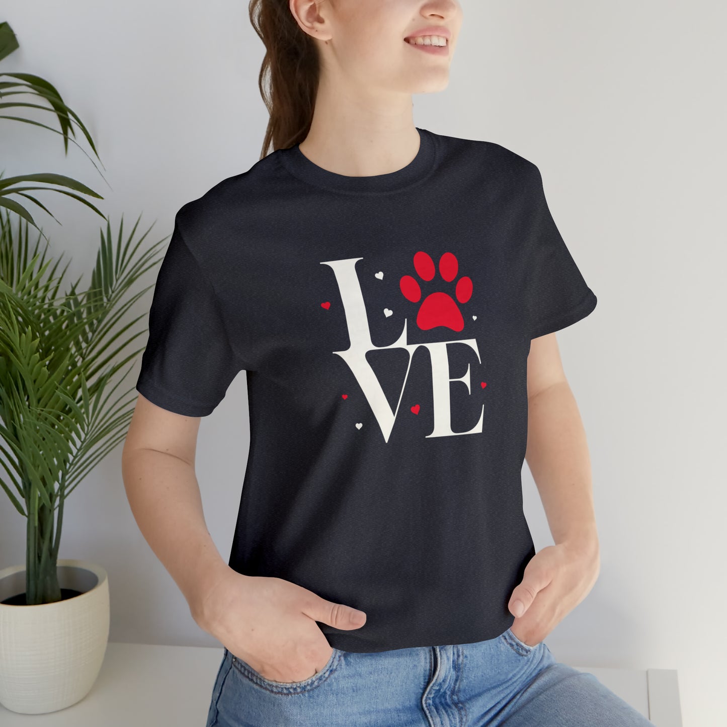 "LOVE" Dogs Unisex Jersey Short Sleeve Tee