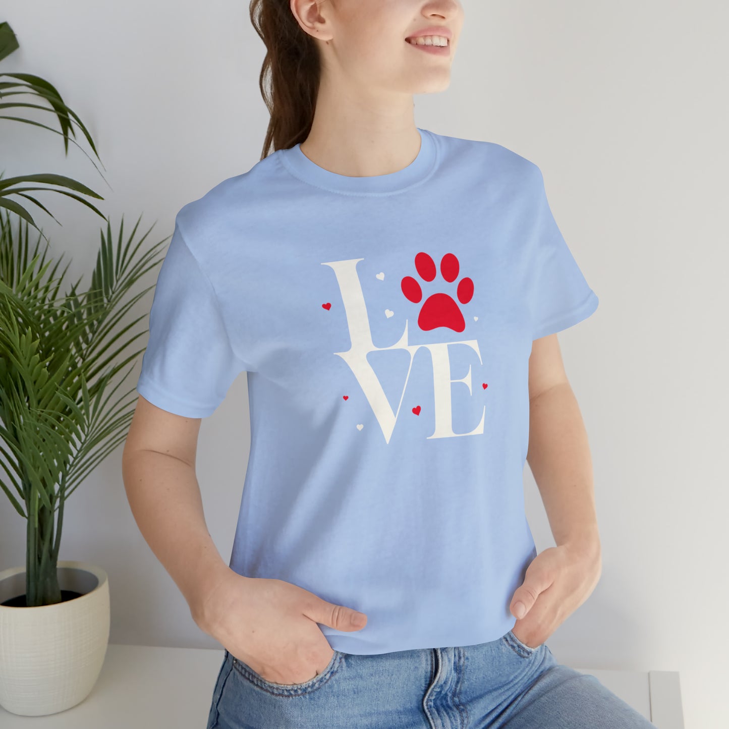 "LOVE" Dogs Unisex Jersey Short Sleeve Tee