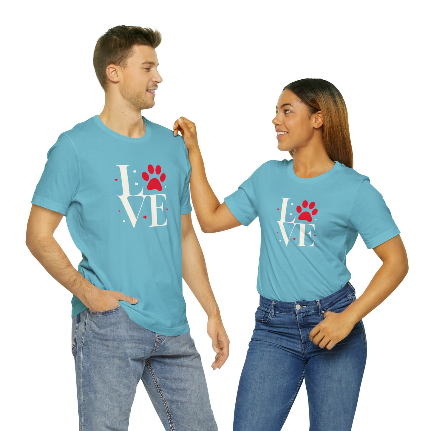 "LOVE" Dogs Unisex Jersey Short Sleeve Tee