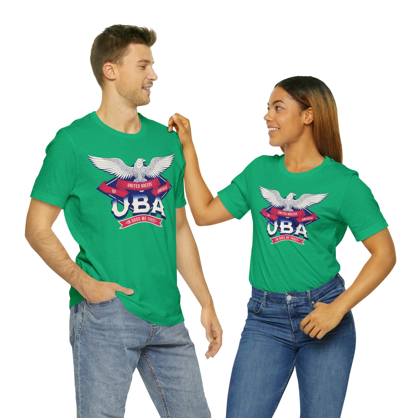 "U.B.A. United Breeds Of America In Dogs We Trust" Unisex Jersey Short Sleeve Tee