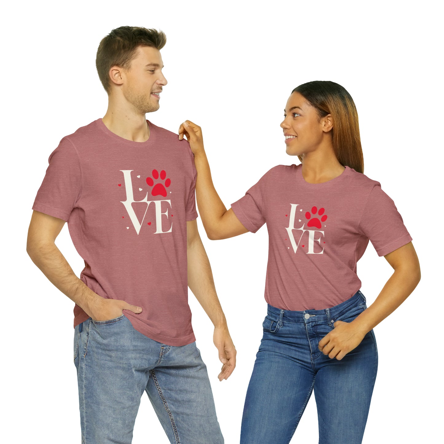 "LOVE" Dogs Unisex Jersey Short Sleeve Tee