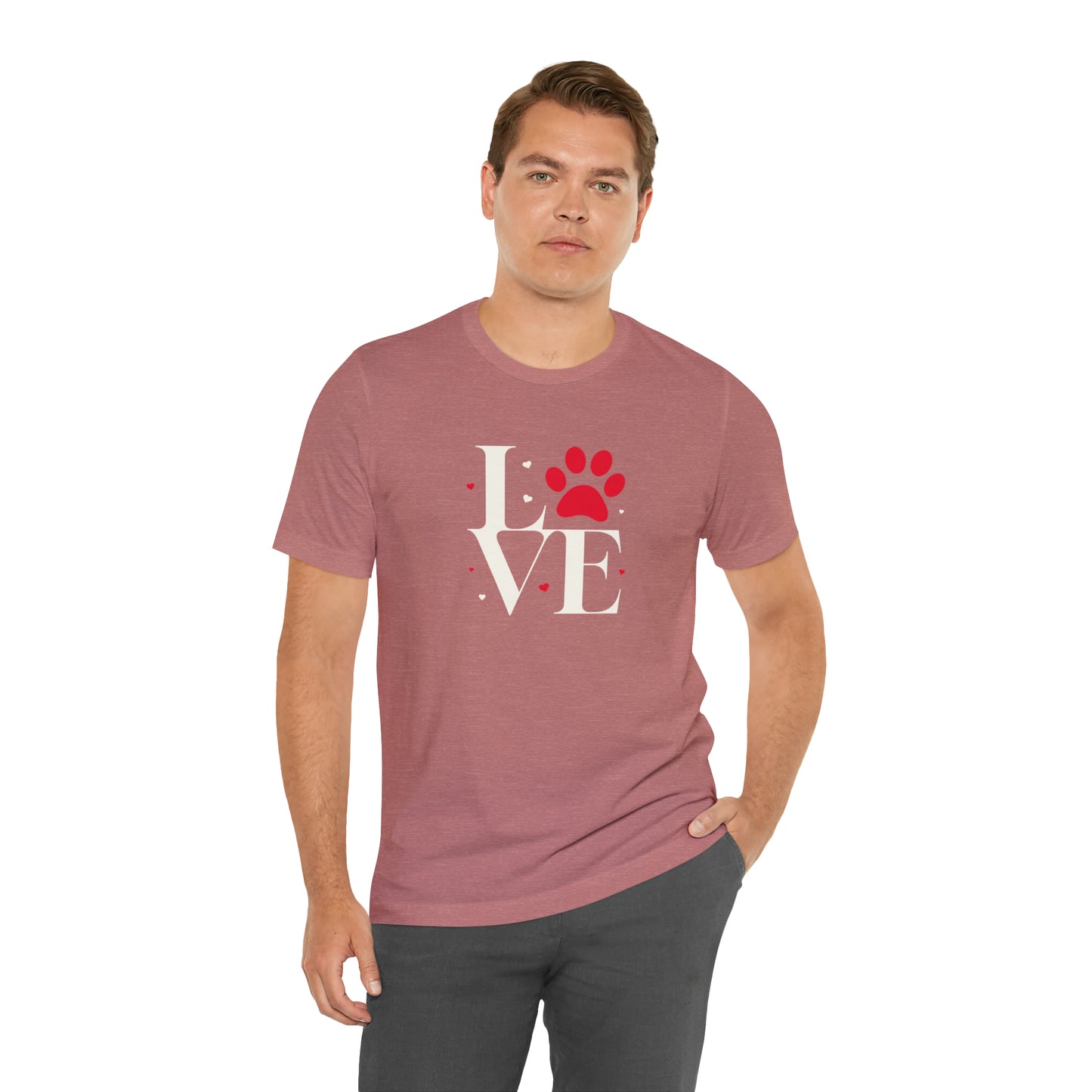 "LOVE" Dogs Unisex Jersey Short Sleeve Tee