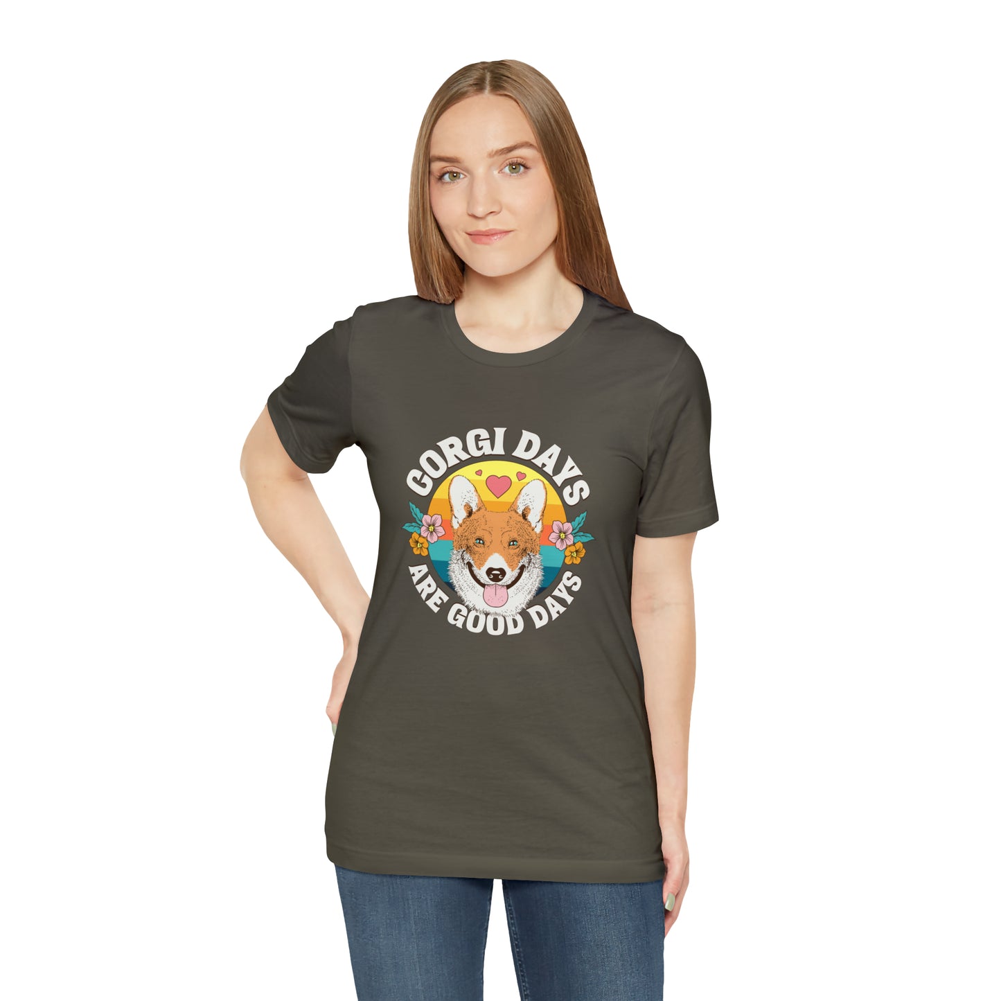 "Corgi Days Are Good Days" Unisex Jersey Short Sleeve Tee