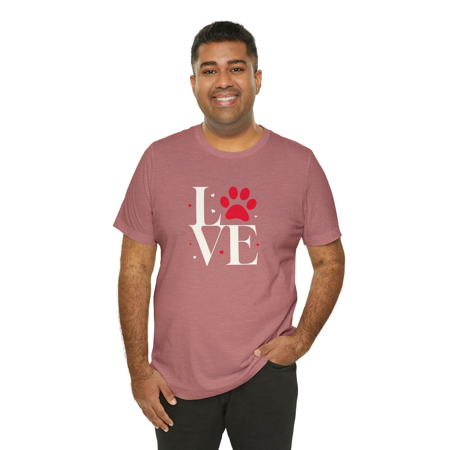 "LOVE" Dogs Unisex Jersey Short Sleeve Tee