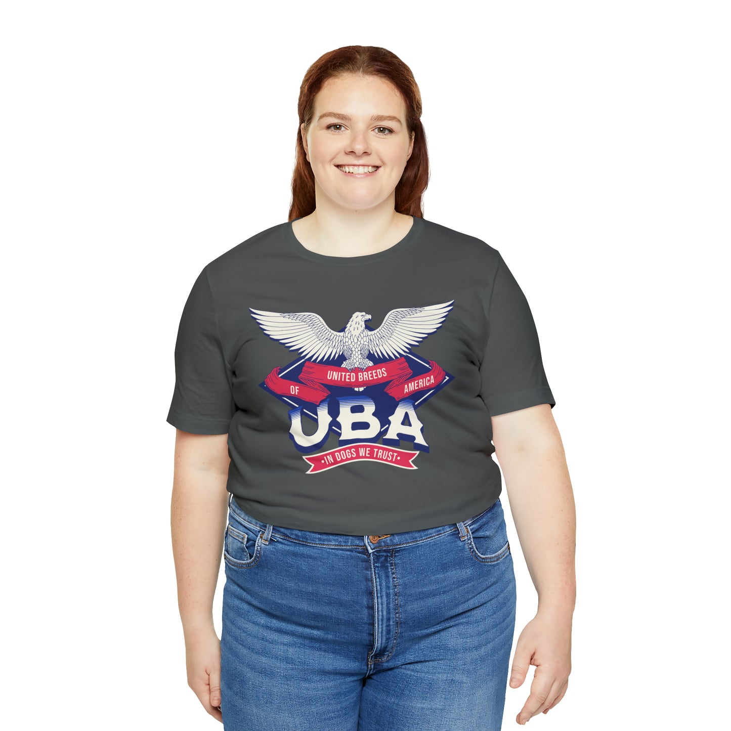 "U.B.A. United Breeds Of America In Dogs We Trust" Unisex Jersey Short Sleeve Tee