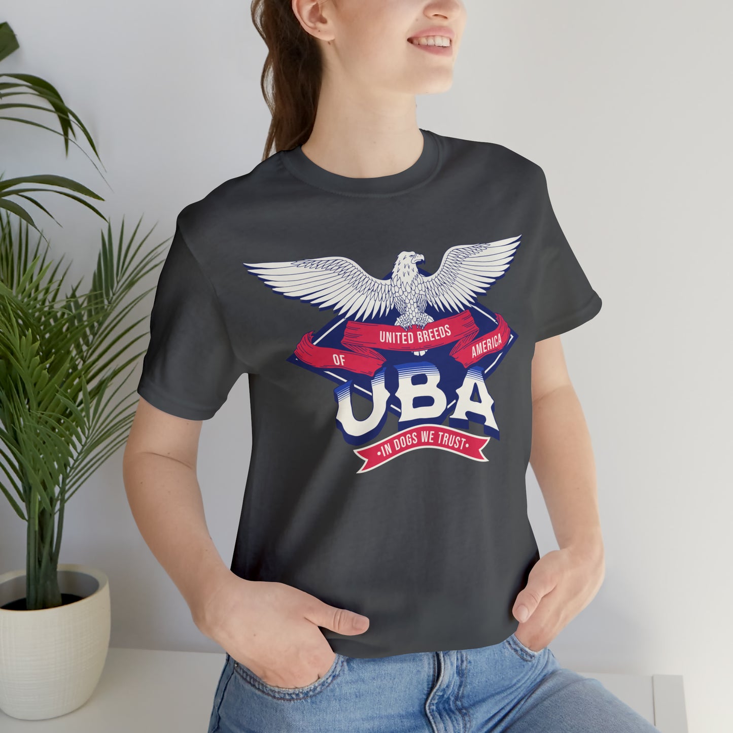 "U.B.A. United Breeds Of America In Dogs We Trust" Unisex Jersey Short Sleeve Tee