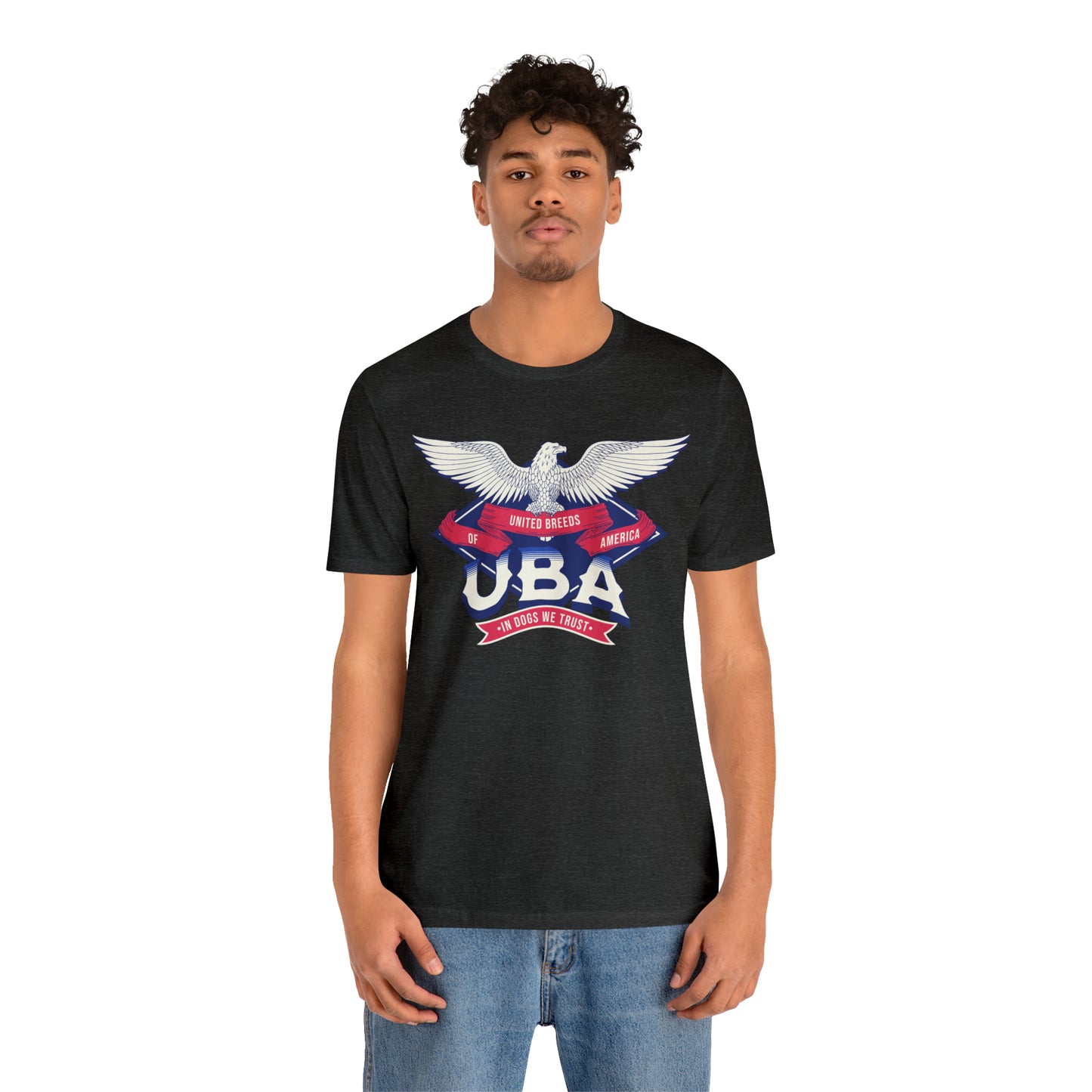 "U.B.A. United Breeds Of America In Dogs We Trust" Unisex Jersey Short Sleeve Tee