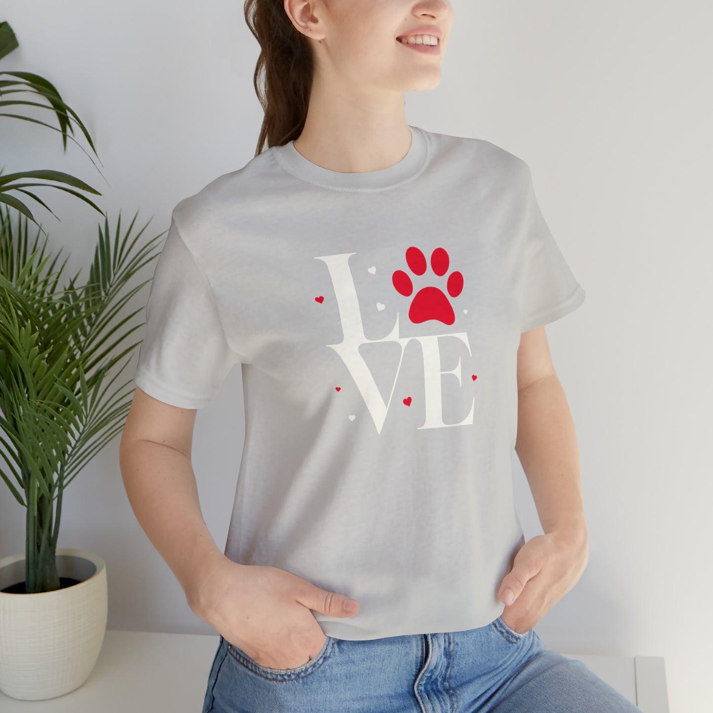 "LOVE" Dogs Unisex Jersey Short Sleeve Tee