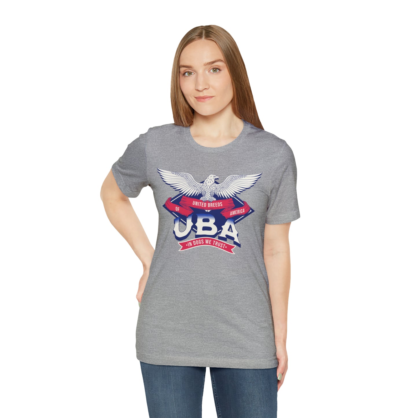 "U.B.A. United Breeds Of America In Dogs We Trust" Unisex Jersey Short Sleeve Tee