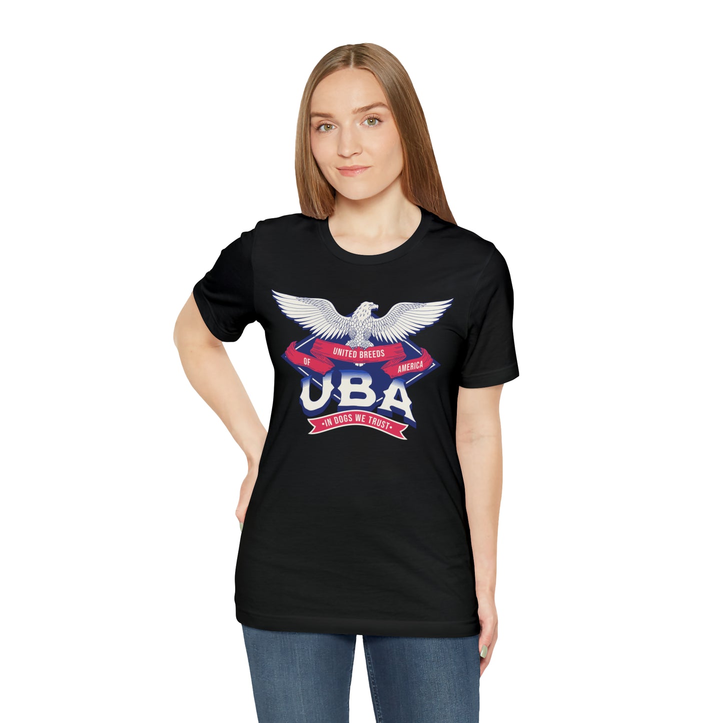 "U.B.A. United Breeds Of America In Dogs We Trust" Unisex Jersey Short Sleeve Tee