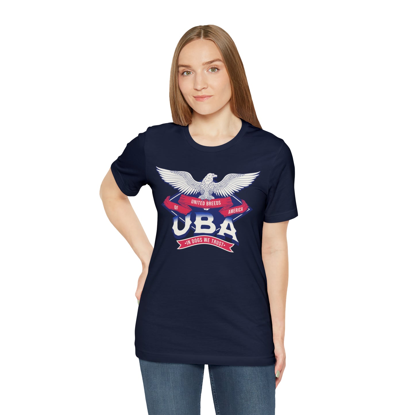 "U.B.A. United Breeds Of America In Dogs We Trust" Unisex Jersey Short Sleeve Tee