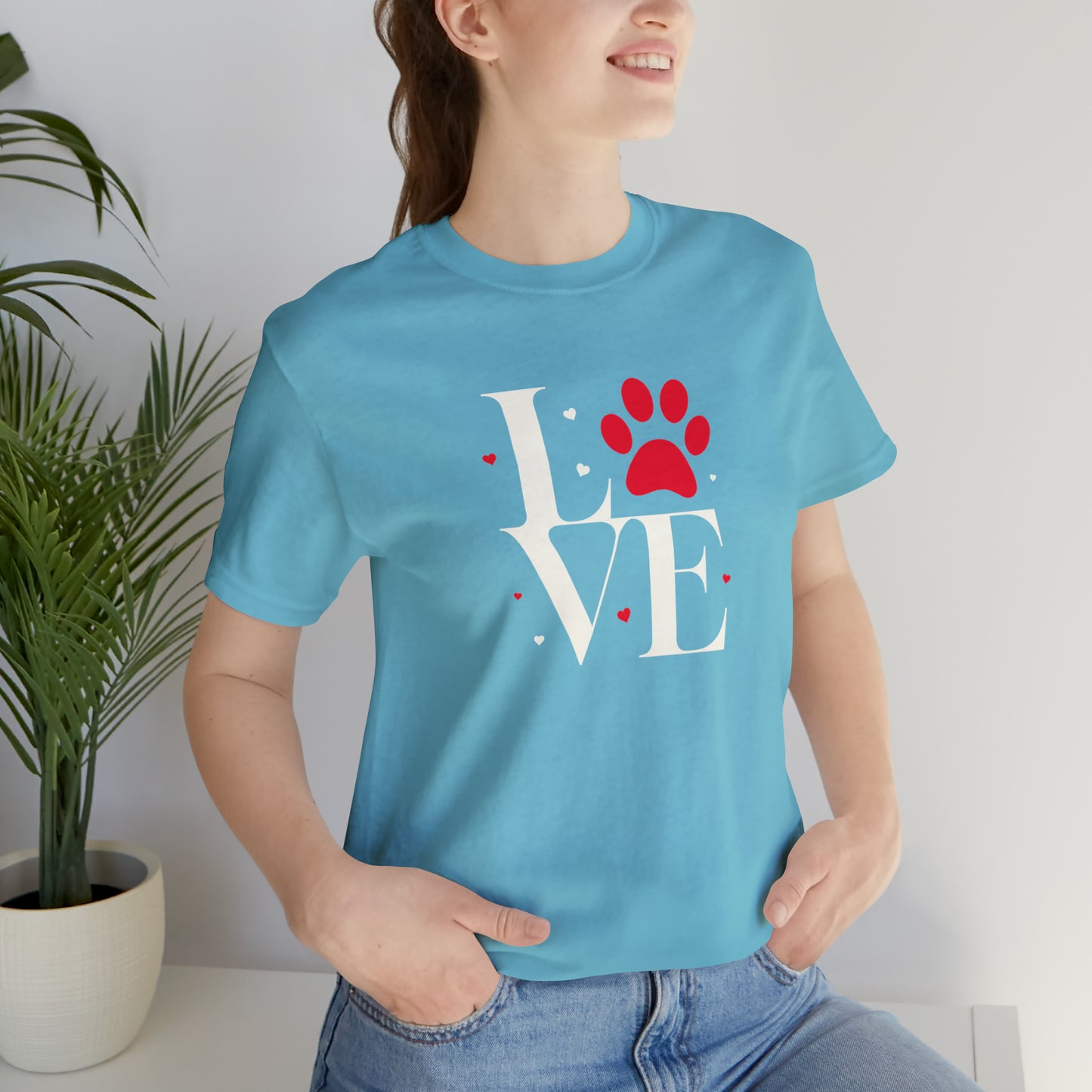 "LOVE" Dogs Unisex Jersey Short Sleeve Tee