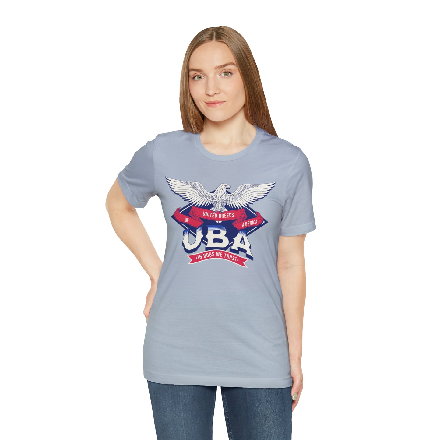 "U.B.A. United Breeds Of America In Dogs We Trust" Unisex Jersey Short Sleeve Tee