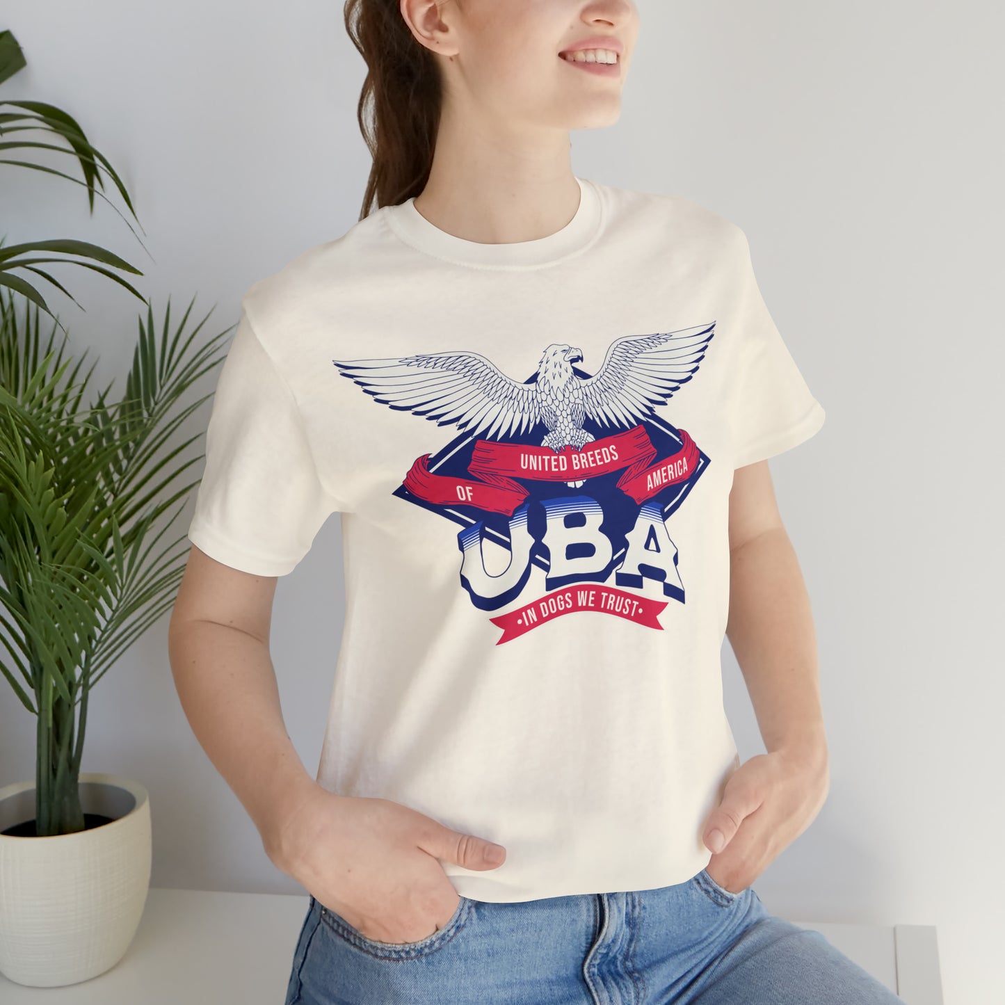 "U.B.A. United Breeds Of America In Dogs We Trust" Unisex Jersey Short Sleeve Tee